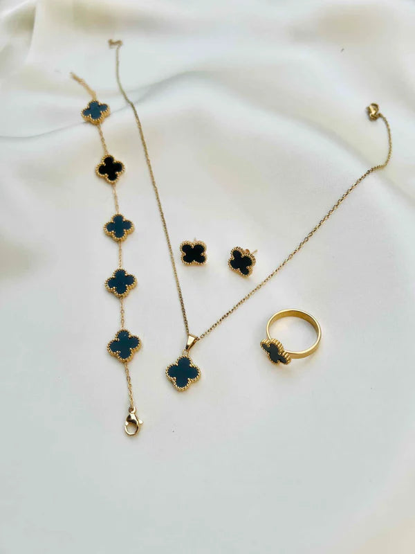Clover Chain Locket Set